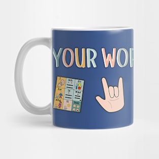 Aac Asl Speech Therapy Pathology Mug